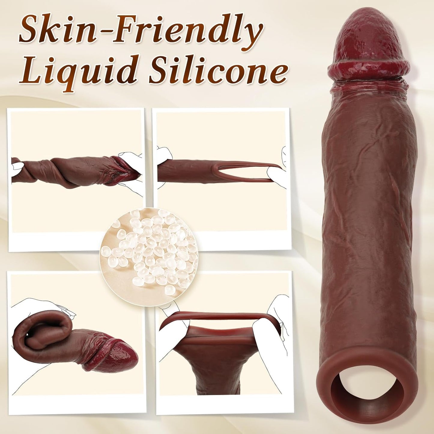 ExtendMax 8.6” Silicone Penis Sleeve Extender - Vixen | Nova Network