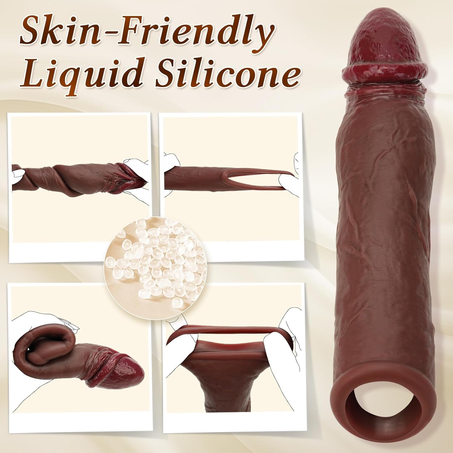ExtendMax 8.6” Silicone Penis Sleeve Extender - Vixen | Nova Network