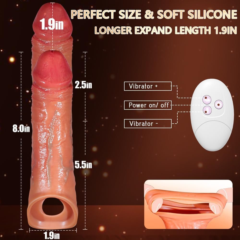 ExtendPlay Vibrating Penis Sleeve Extender with App Control - Vixen | Nova Network