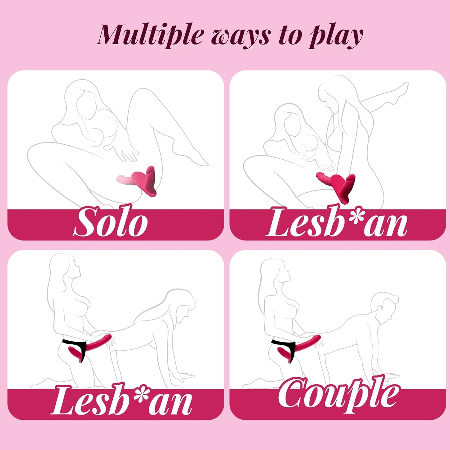 TwinPlay App-Control Vibrating Double Strap-On Dildo