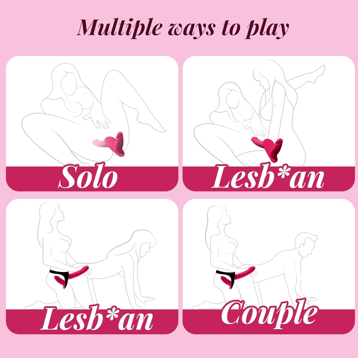 TwinPlay App-Control Vibrating Double Strap-On Dildo