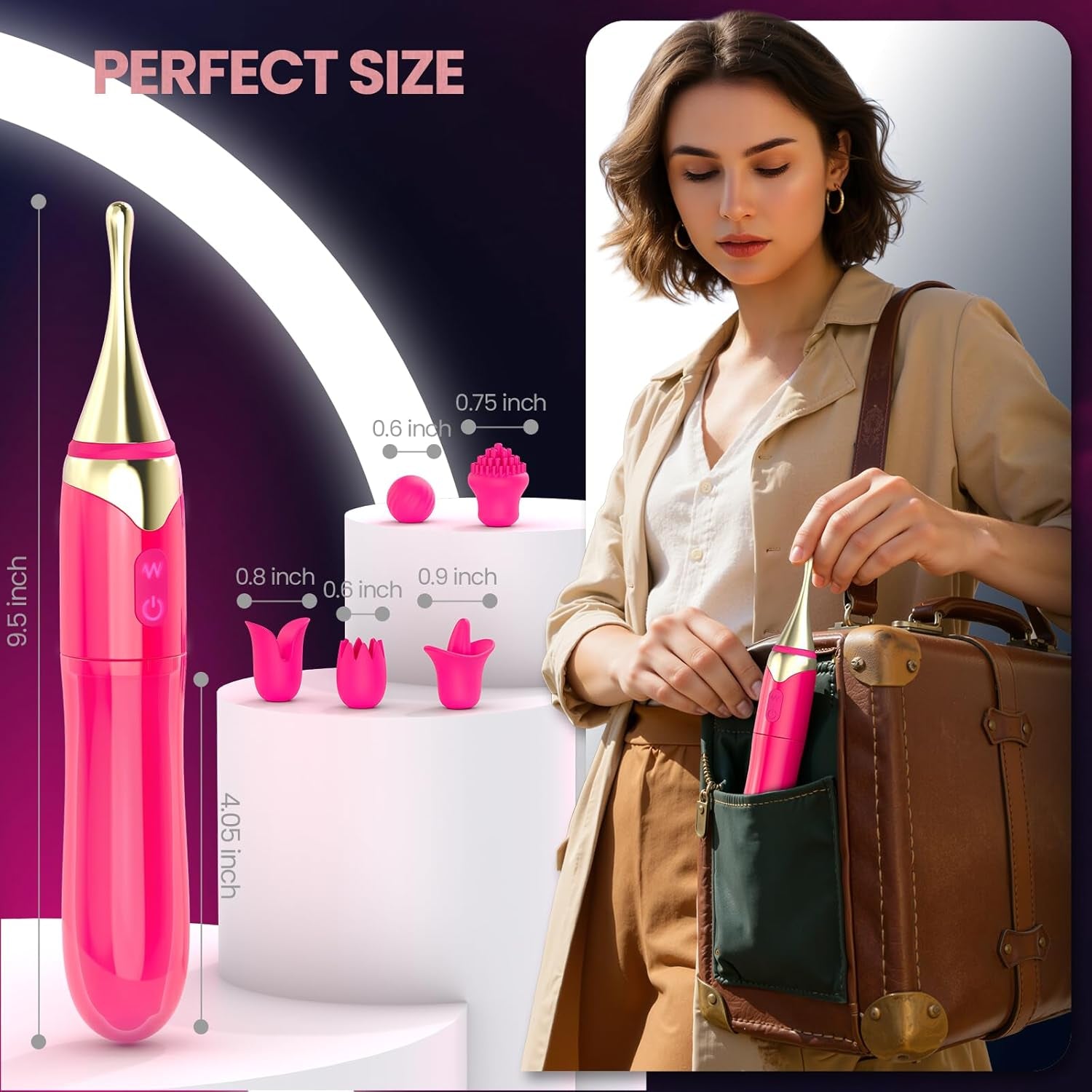 RoseFlex 5-in-1 Precision Pleasure Vibrator