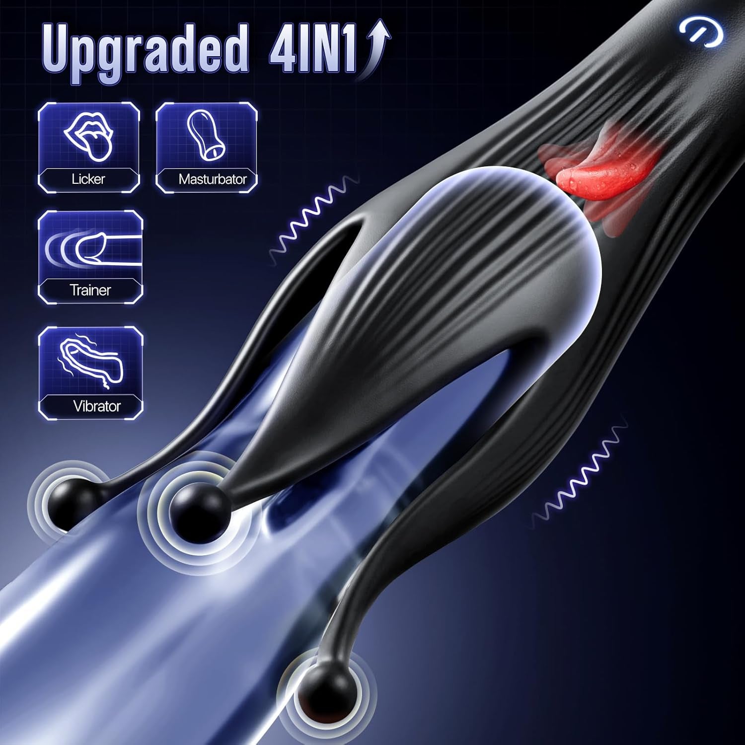 TendraBloom Male Penis Vibrator with Licking Modes