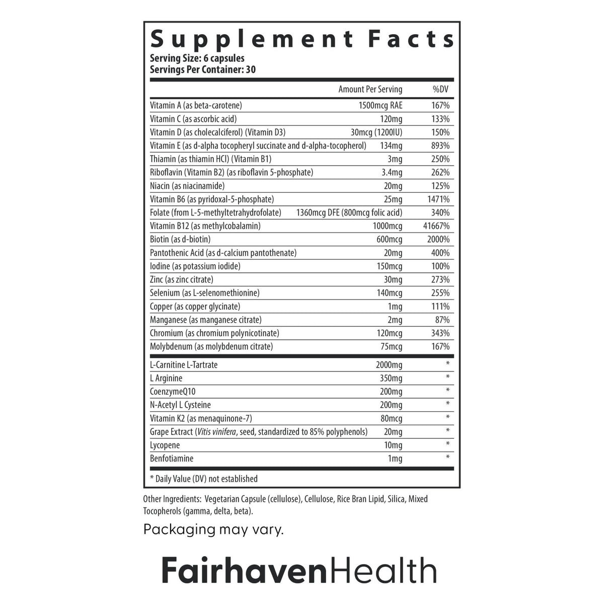 Fairhaven Health FH PRO Fertility Multivitamin for Men, 180 Capsules - Vixen Adult Playroom