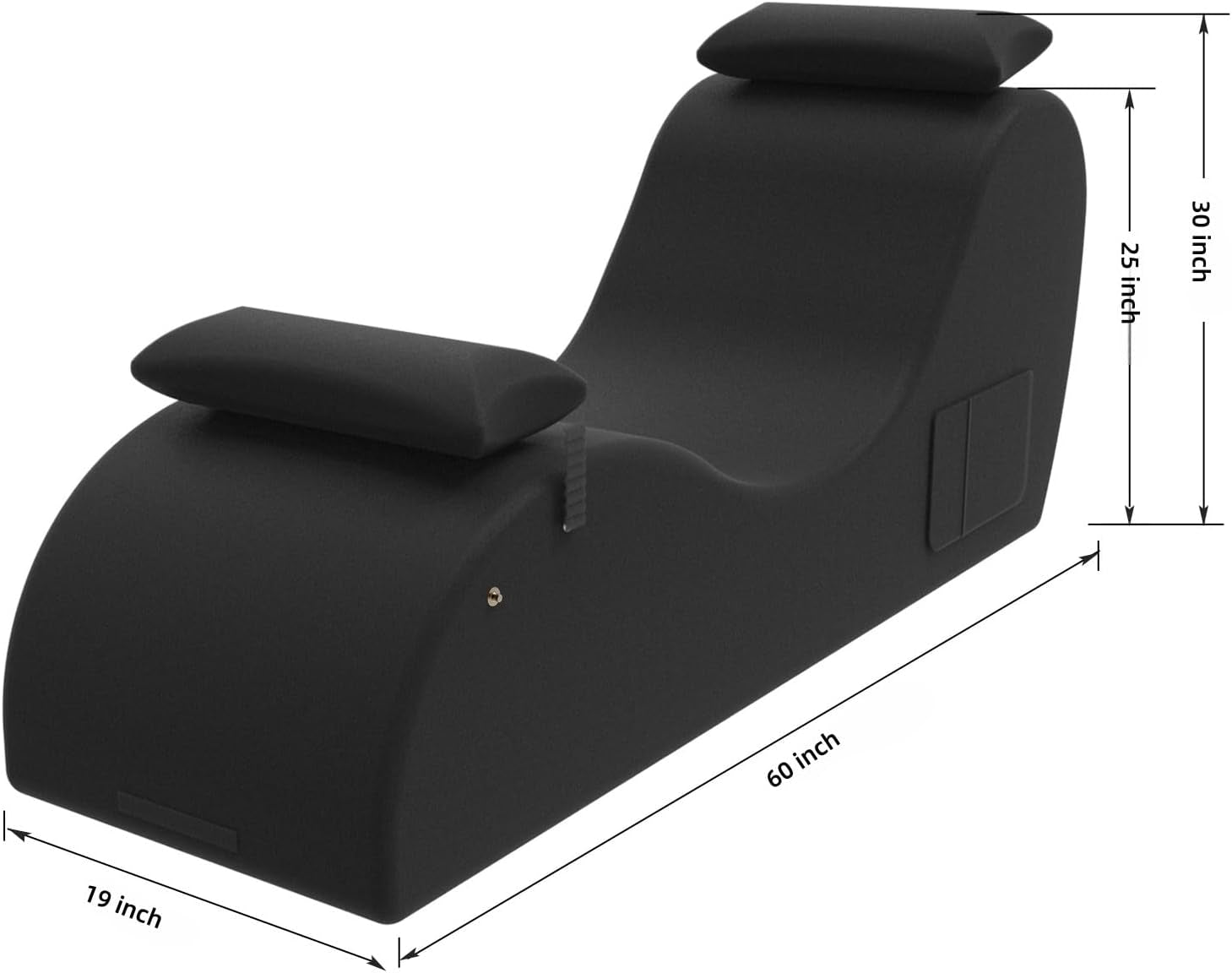 NoirArc Premium Black Sex Chaise Lounge Chair