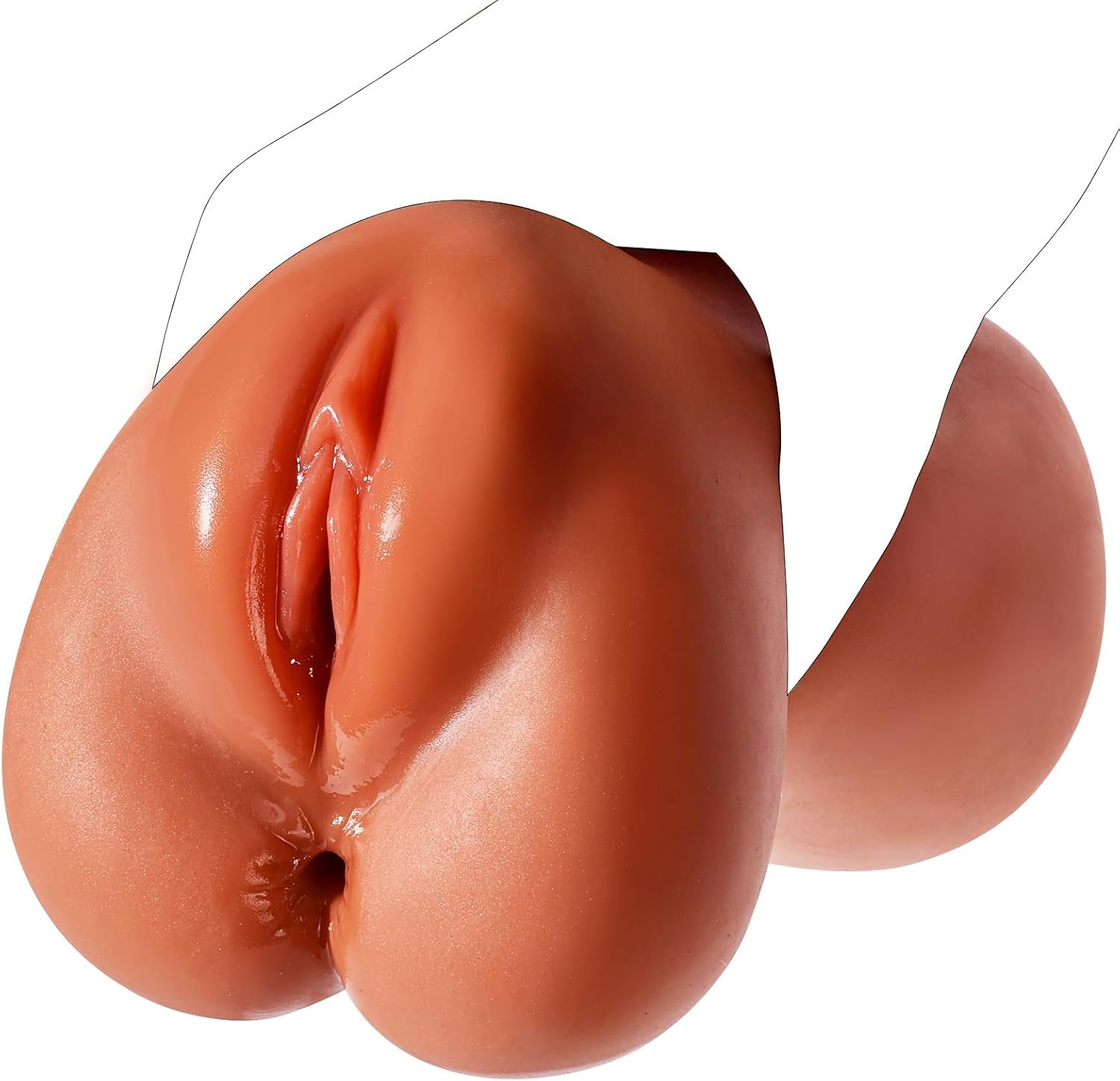 BronzeVale Brown Dual-Channel Pocket Pussy Stroker