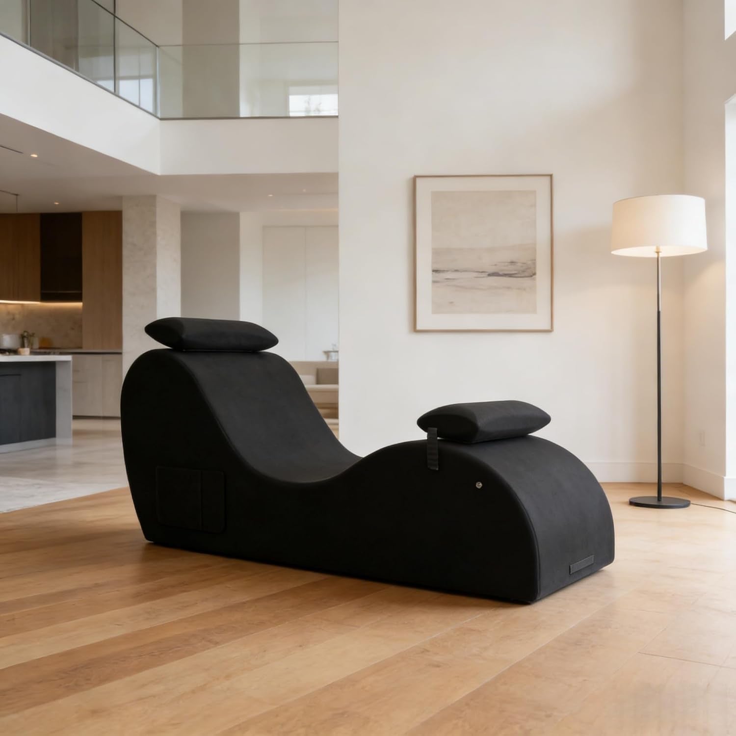 NoirArc Premium Black Sex Chaise Lounge Chair