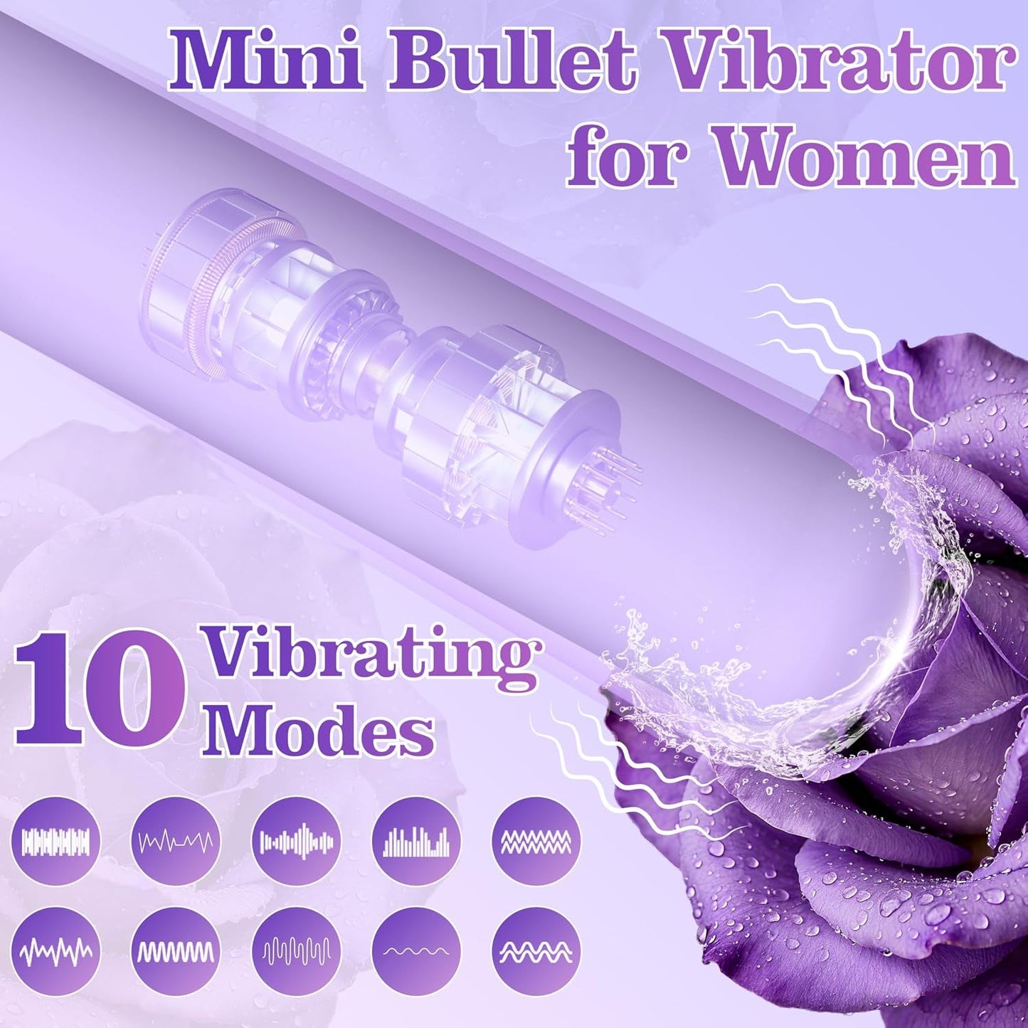 FeatherTouch Mini Bullet Vibrator – 10 Modes, Waterproof & Quiet - Vixen Adult Playroom