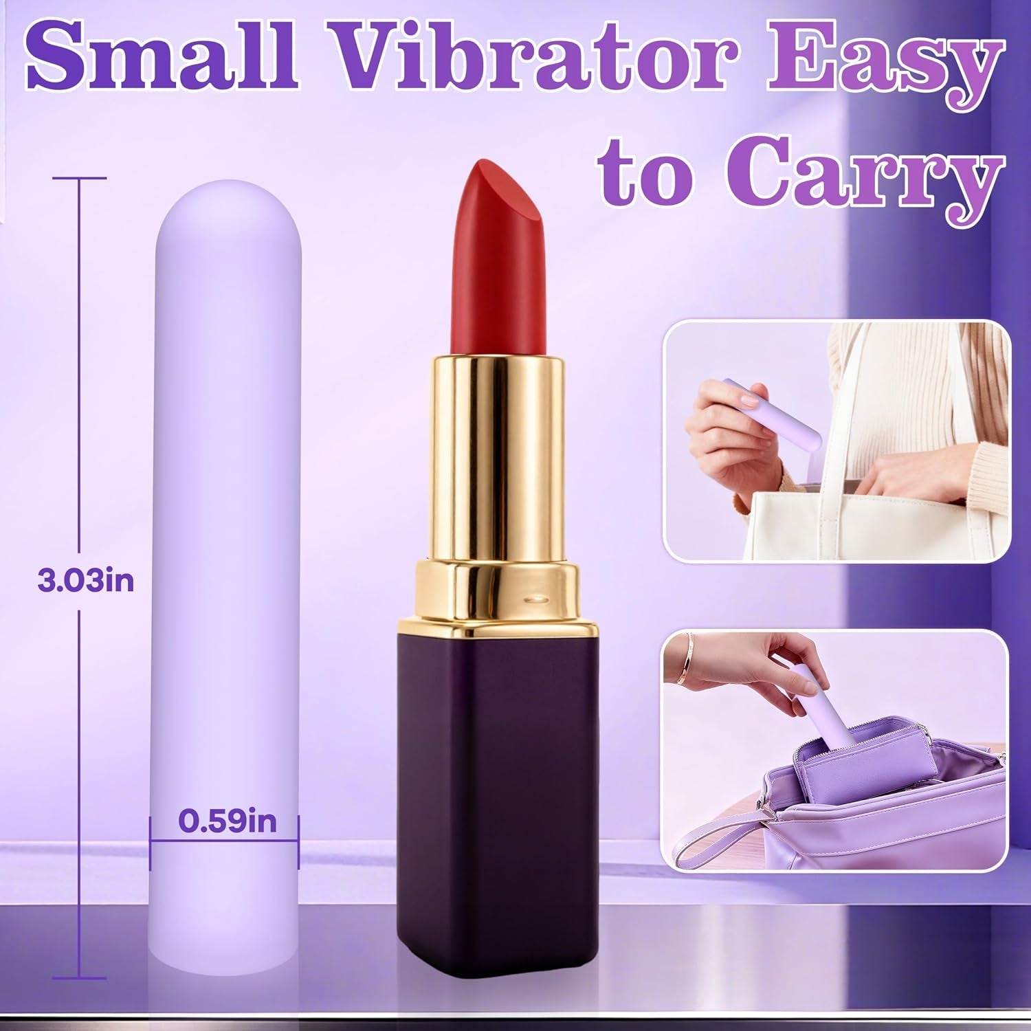 FeatherTouch Mini Bullet Vibrator – 10 Modes, Waterproof & Quiet - Vixen Adult Playroom