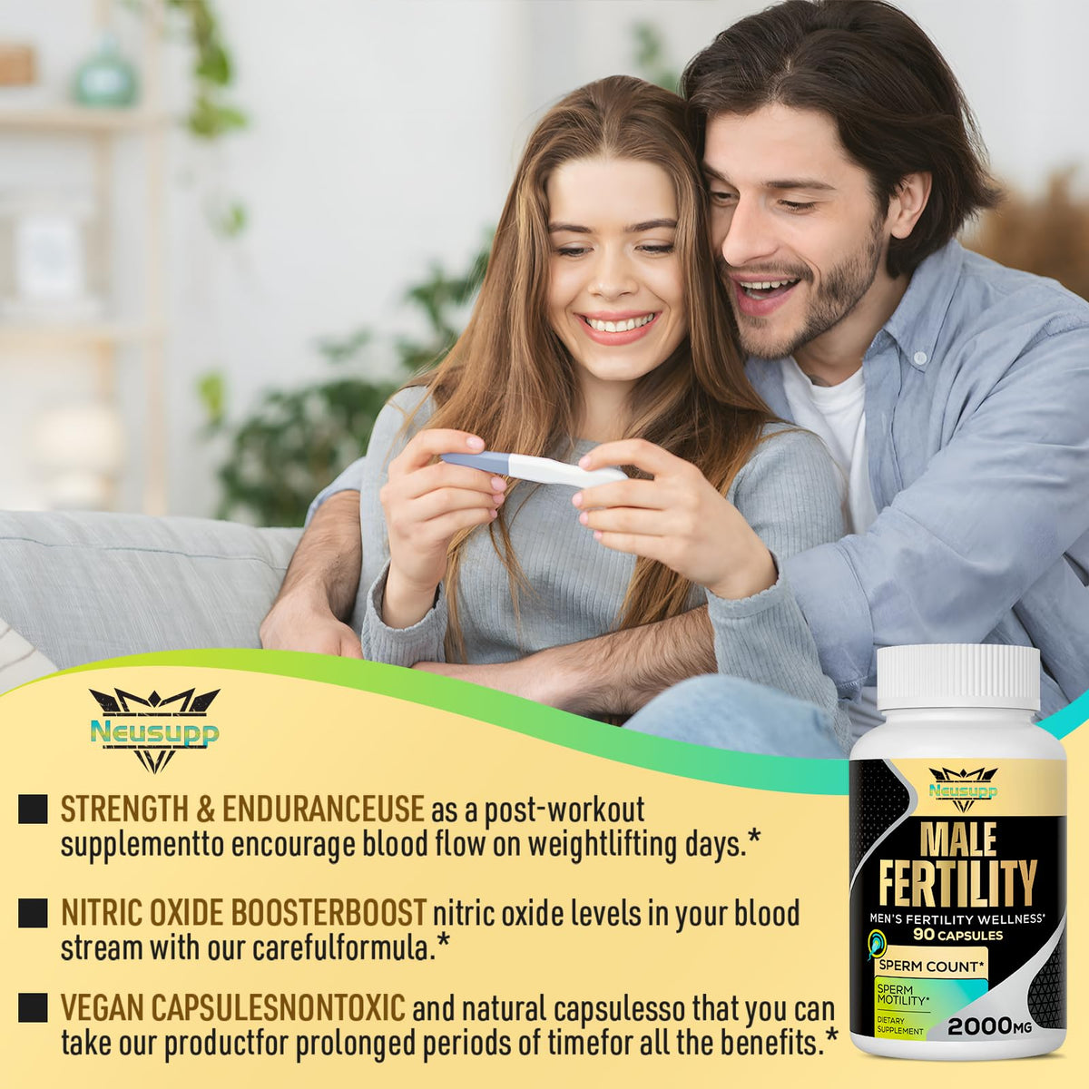 Fertility Supplement for Men with CoQ10 & Maca | Neusupp - Vixen Adult Playroom