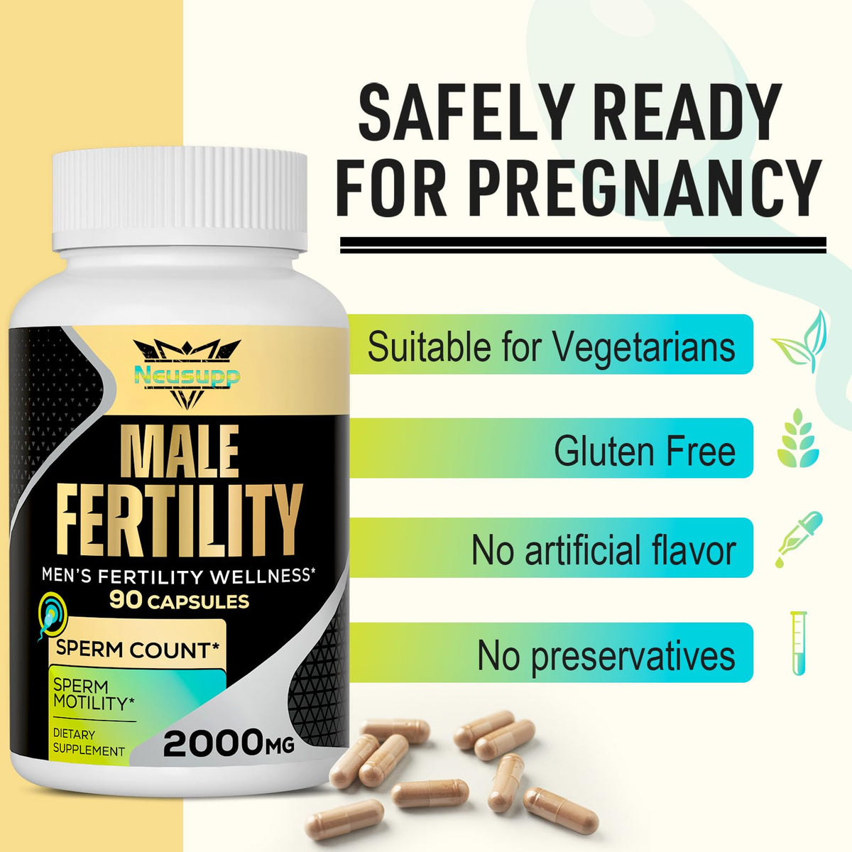 Fertility Supplement for Men with CoQ10 & Maca | Neusupp - Vixen Adult Playroom