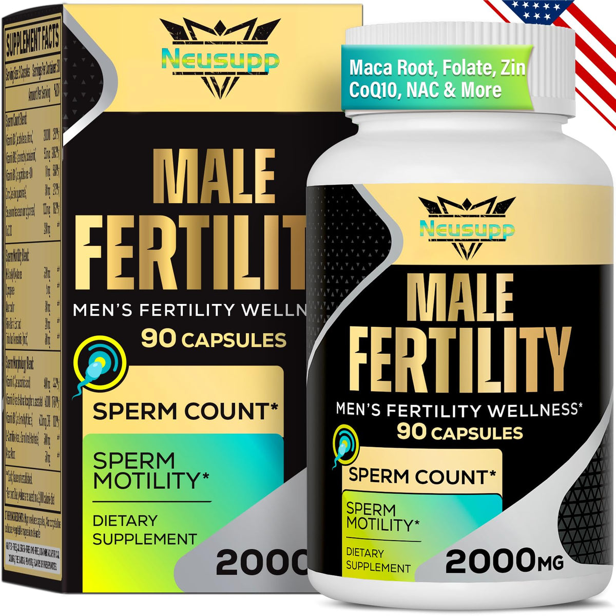 Fertility Supplement for Men with CoQ10 & Maca | Neusupp - Vixen Adult Playroom