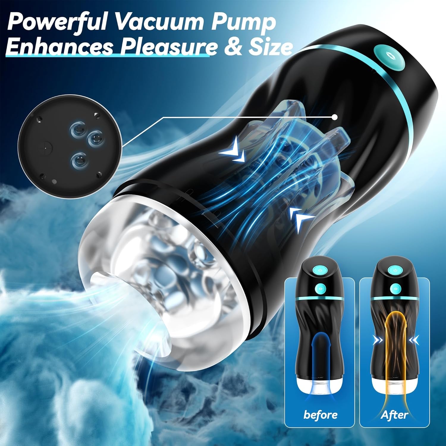EchoCompanion AI Lover Male Masturbator | App Suction & Vibe