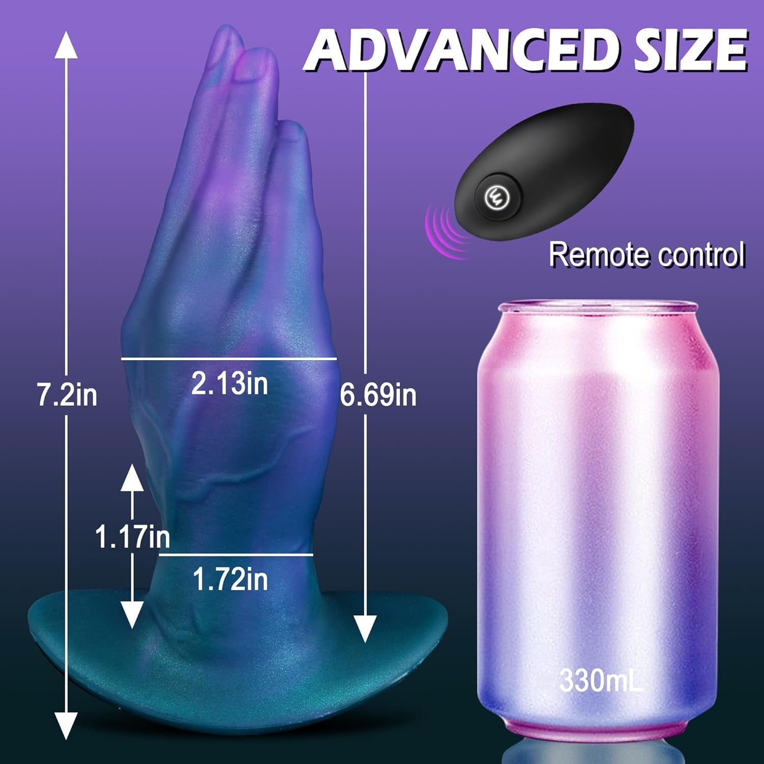 FistForce Large Vibrating Butt Plug - Vixen | Nova Network