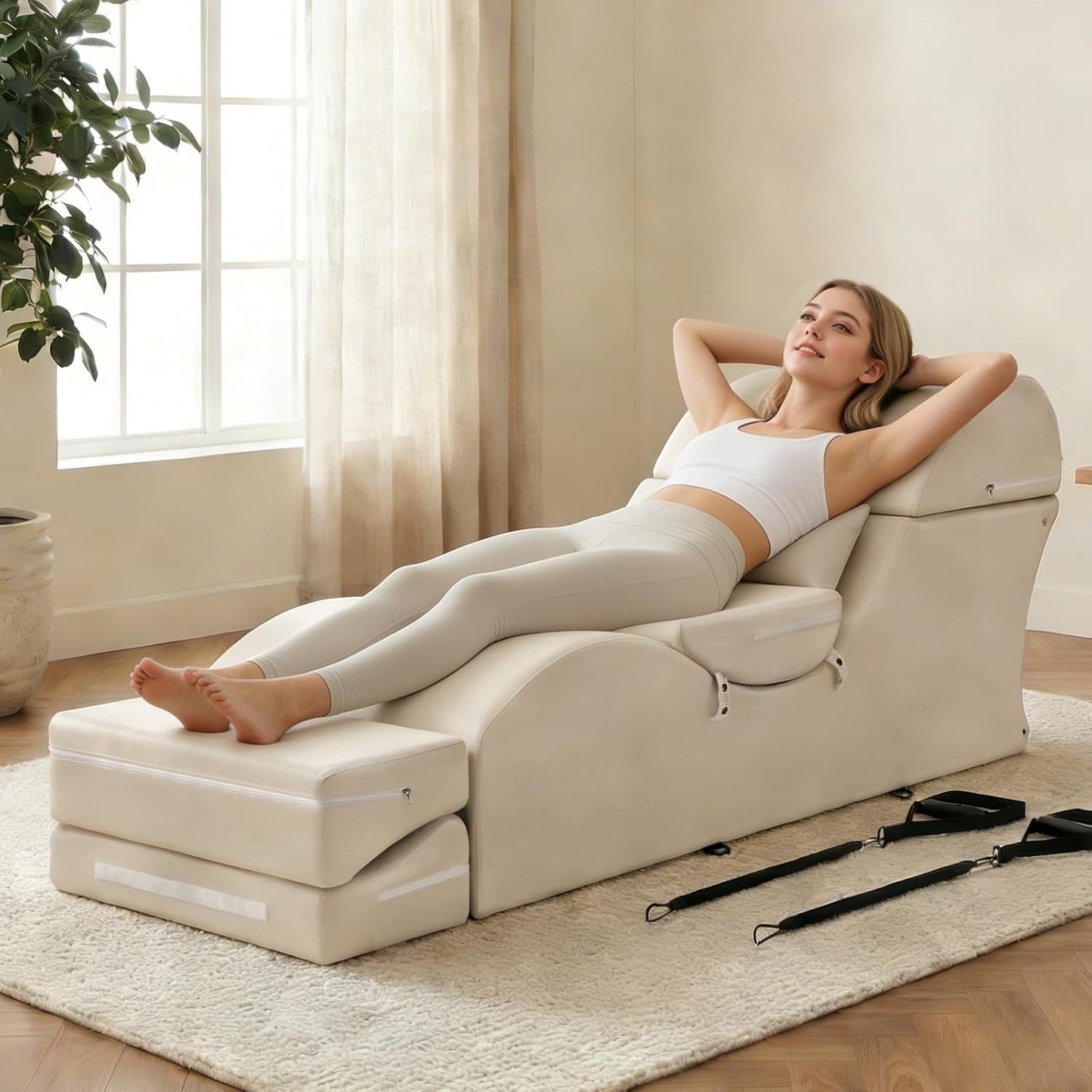 FlexBench Beige Sex Chaise Lounge - Vixen | Nova Network