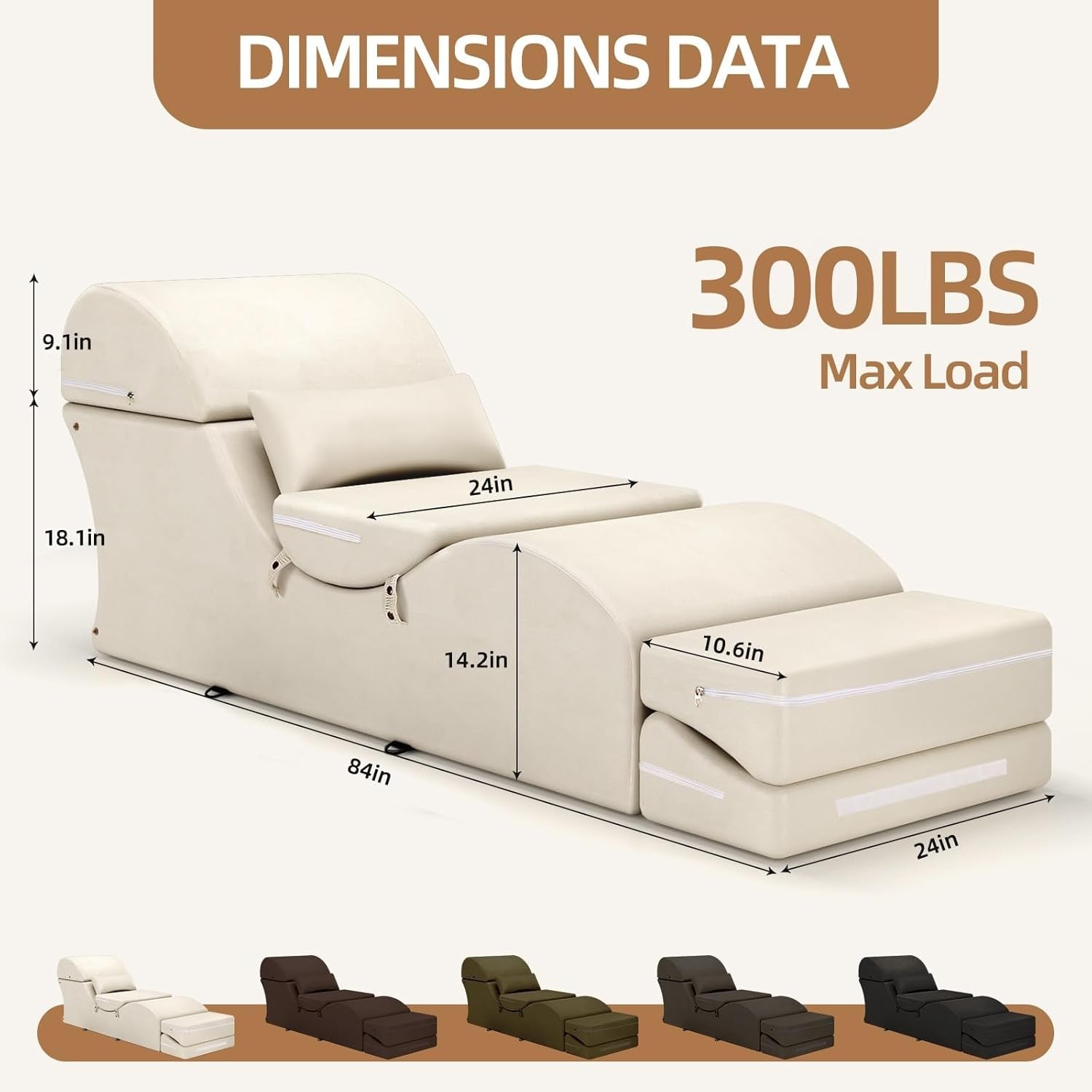 FlexBench Beige Sex Chaise Lounge - Vixen | Nova Network