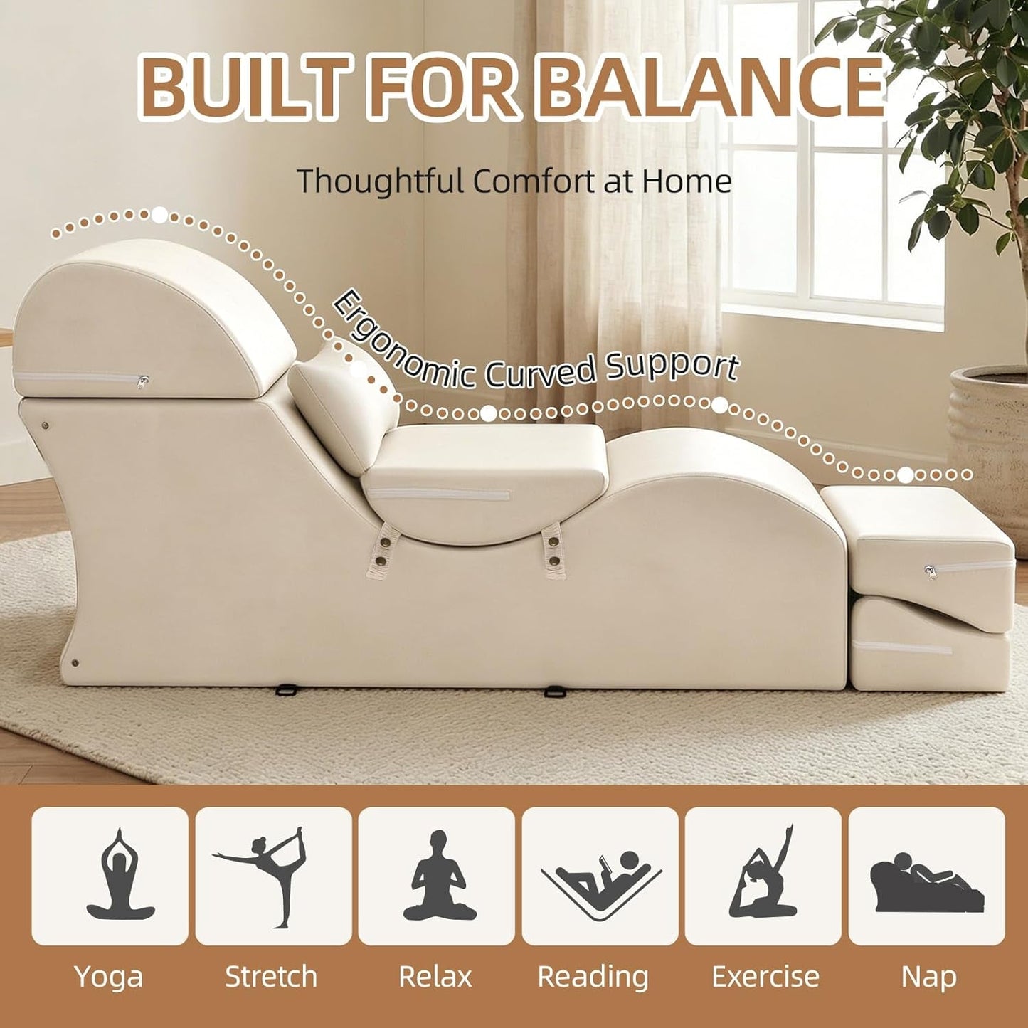 FlexBench Beige Sex Chaise Lounge - Vixen | Nova Network