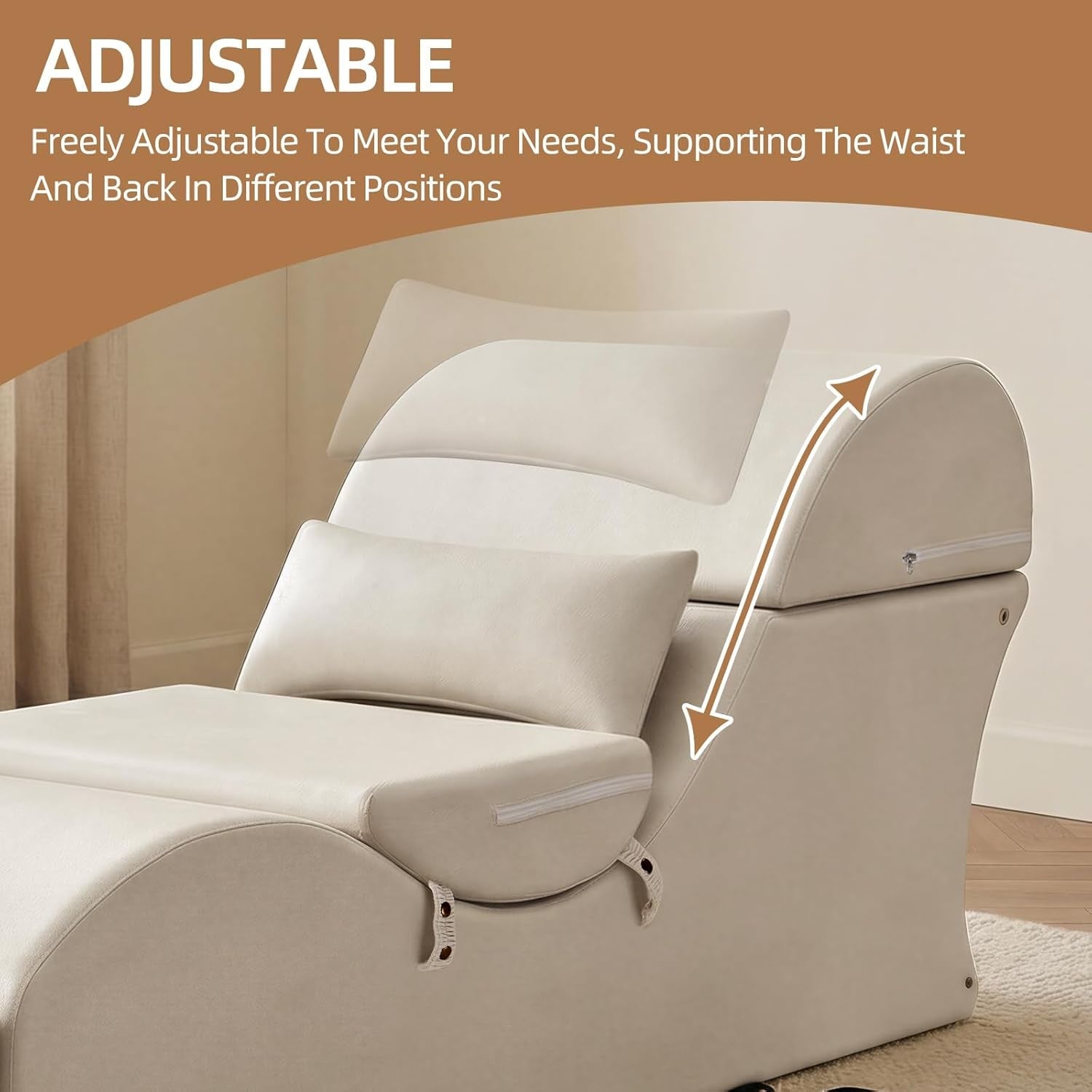 FlexBench Beige Sex Chaise Lounge - Vixen | Nova Network