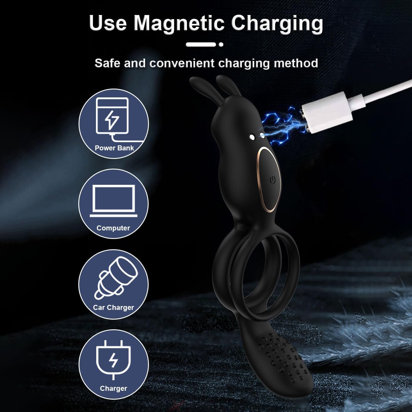 FlexBond Vibrating Cock Ring with Rabbit Clit Stimulator - Vixen | Nova Network