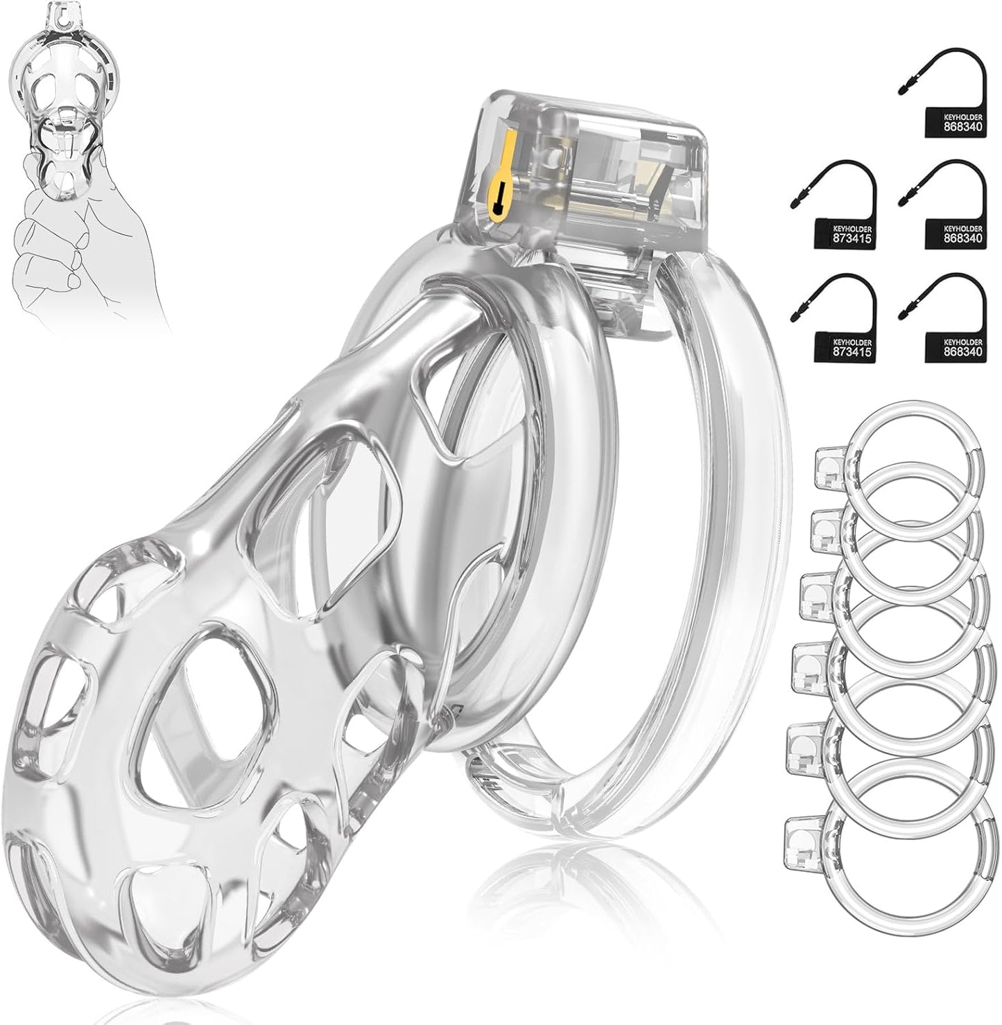 FlexCage Transparent Soft Chastity Cage - Vixen | Nova Network