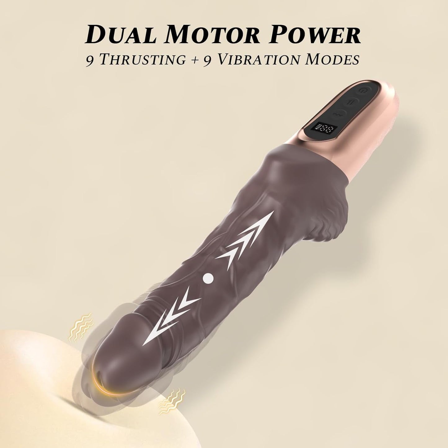 FlexDrive 9.8” Thrusting Vibrator Dildo - Vixen | Nova Network