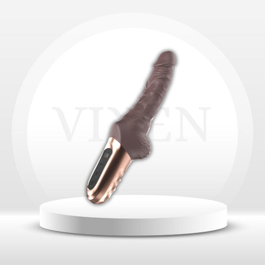 FlexDrive 9.8” Thrusting Vibrator Dildo - Vixen | Nova Network