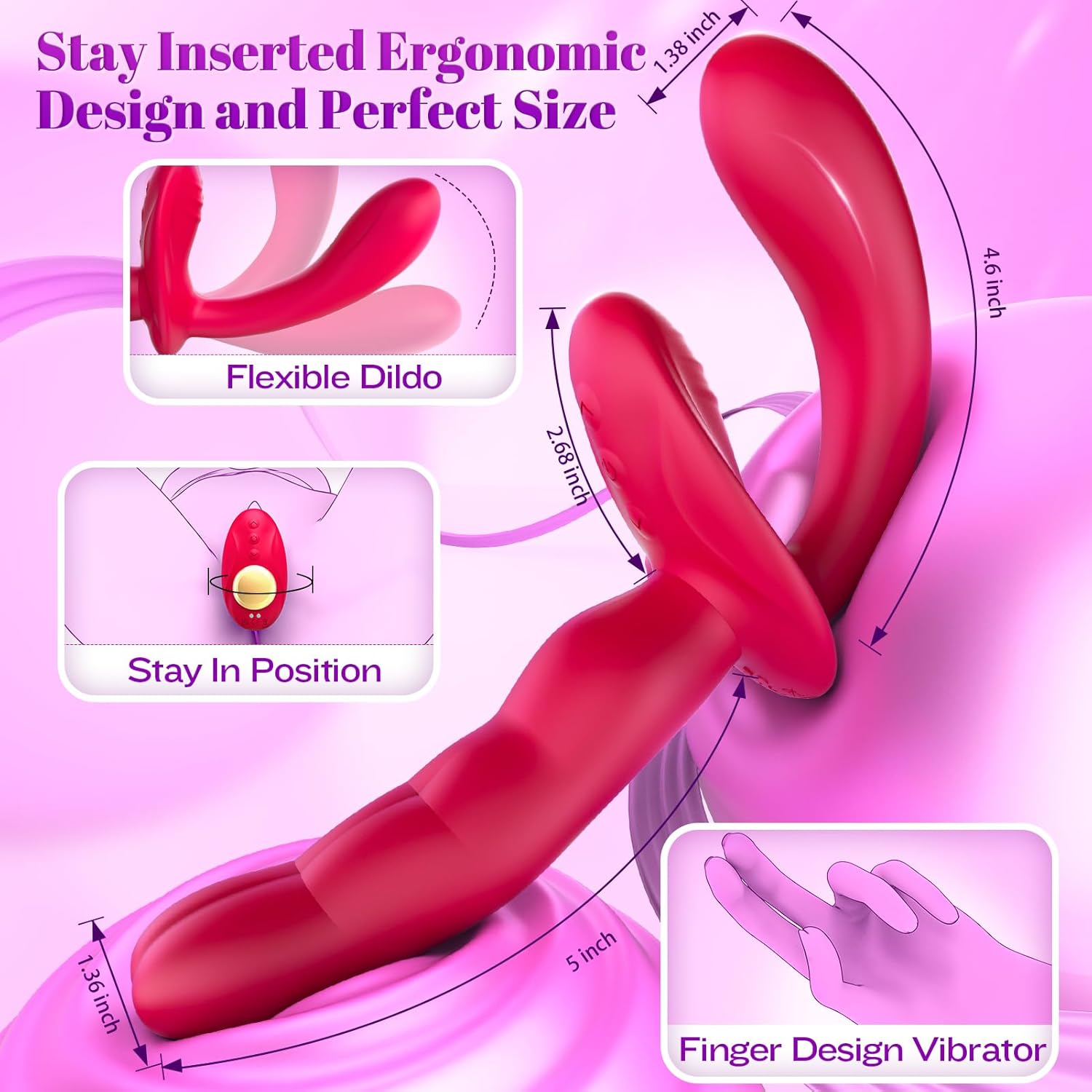 FlexDuo Wearable Strap - On Dual Ended Vibrator - Vixen | Nova Network