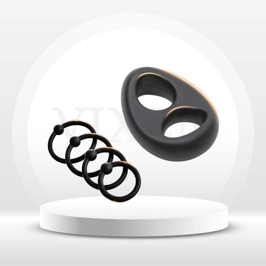 FlexFive 5 - Piece Silicone Cock Ring Set - Vixen | Nova Network
