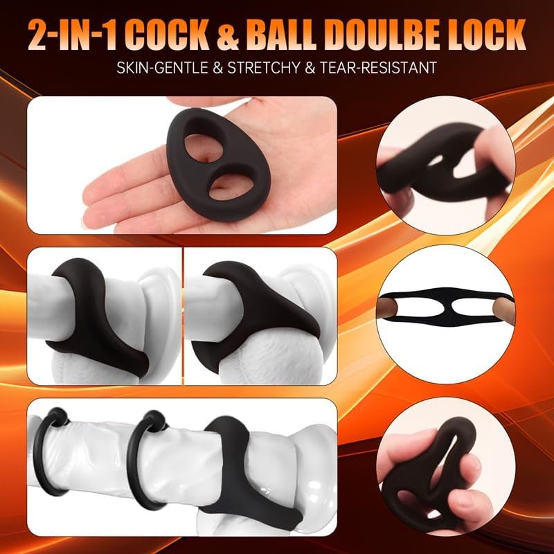 FlexFive 5 - Piece Silicone Cock Ring Set - Vixen | Nova Network