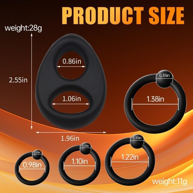 FlexFive 5 - Piece Silicone Cock Ring Set - Vixen | Nova Network