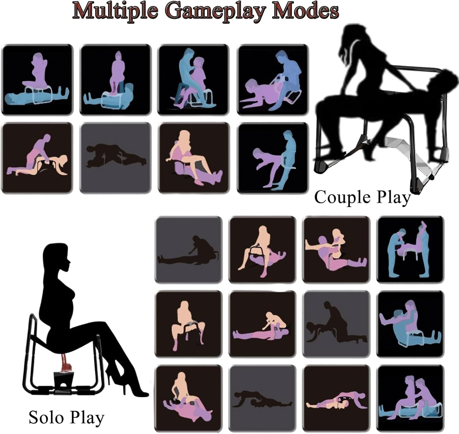 FlexFold Foldable Sex Chair with Dildo Stand - Vixen | Nova Network