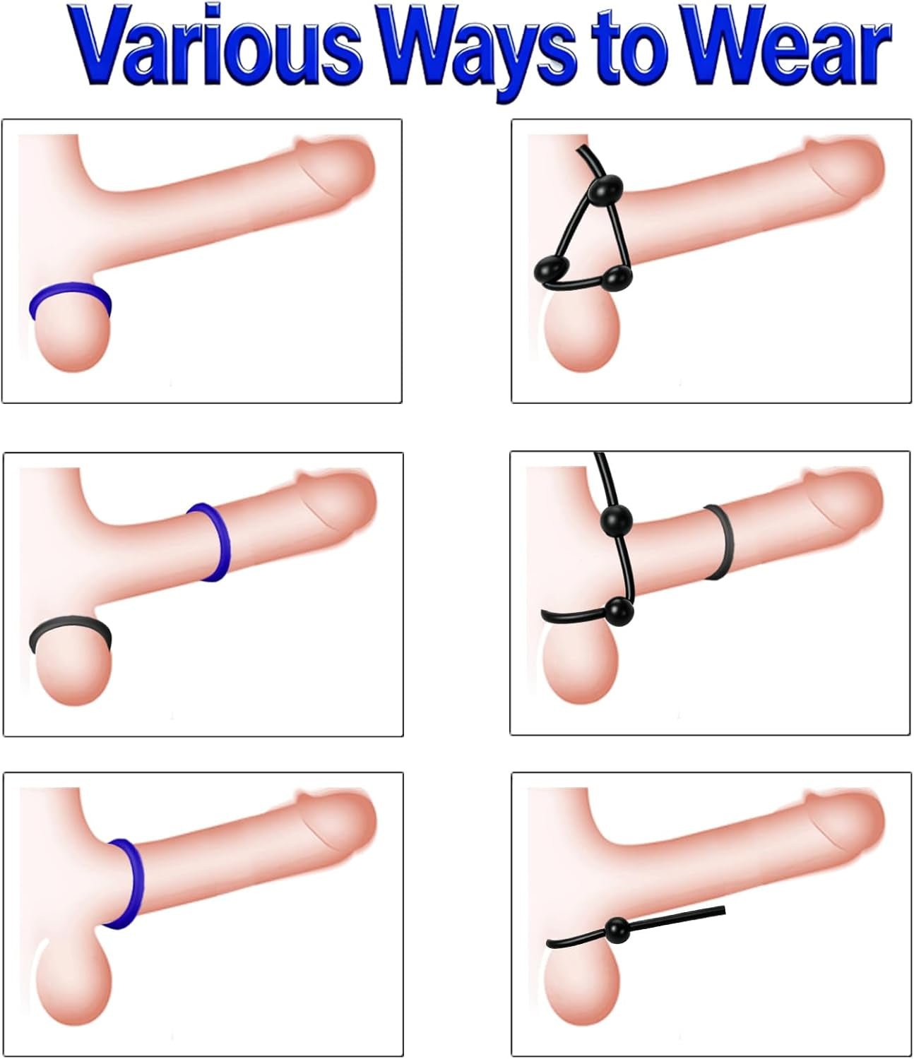 FlexLoop 9 - Piece Adjustable Cock Ring Set - Vixen | Nova Network