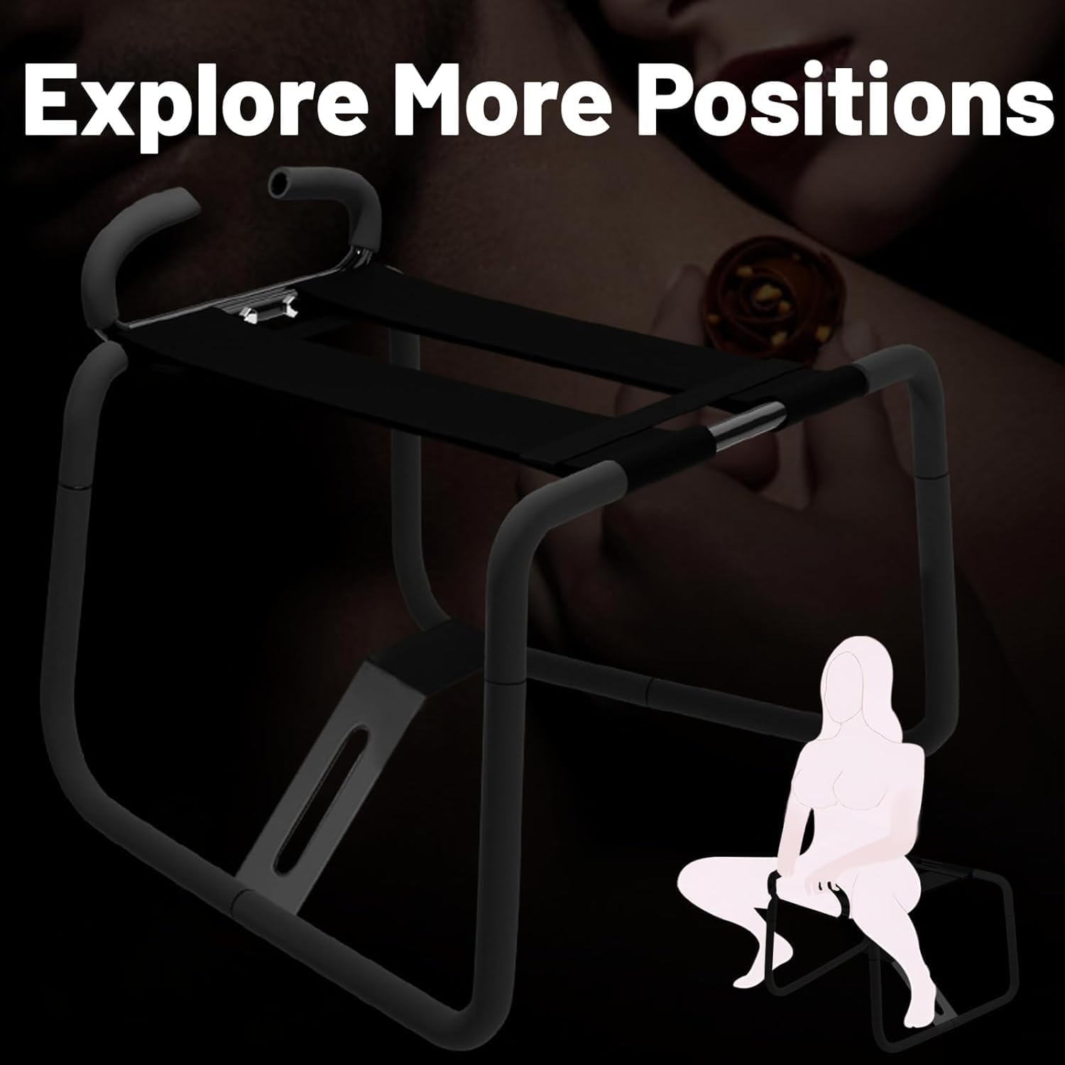 FlexMount Adjustable Height Sex Chair with Handrail - Vixen | Nova Network