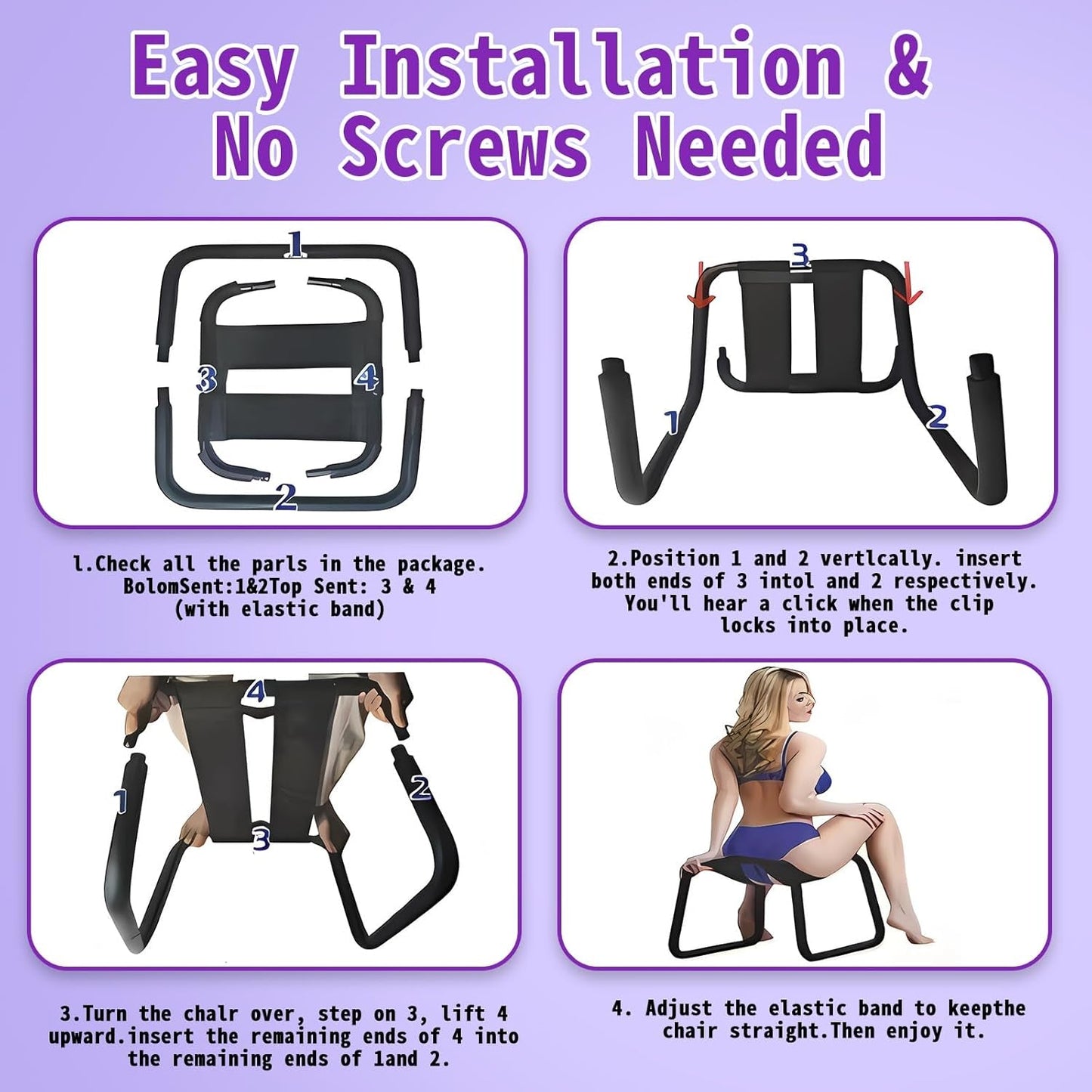 FlexRide Adjustable Bouncing Intimacy Sex Chair - Vixen | Nova Network