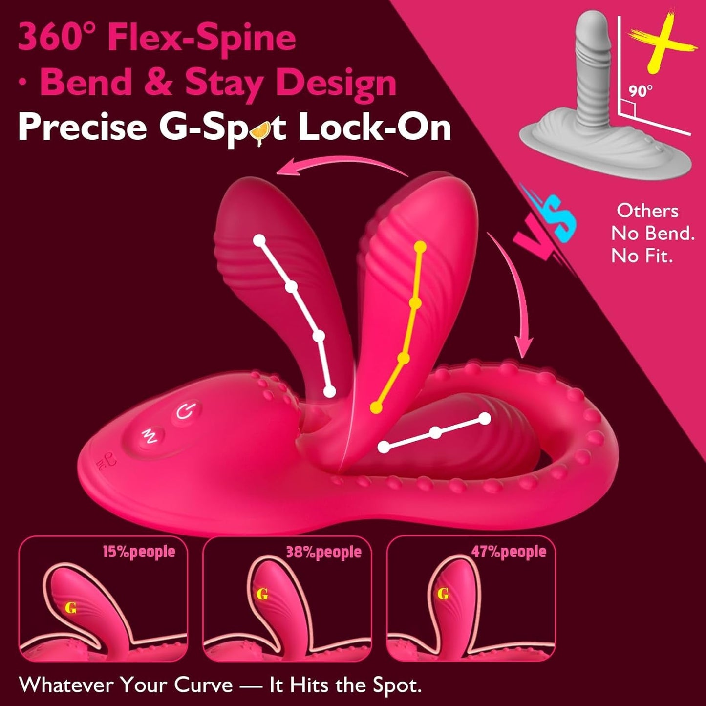 FlexSiren 360° Bendable Riding Dildo Vibrator - Vixen | Nova Network