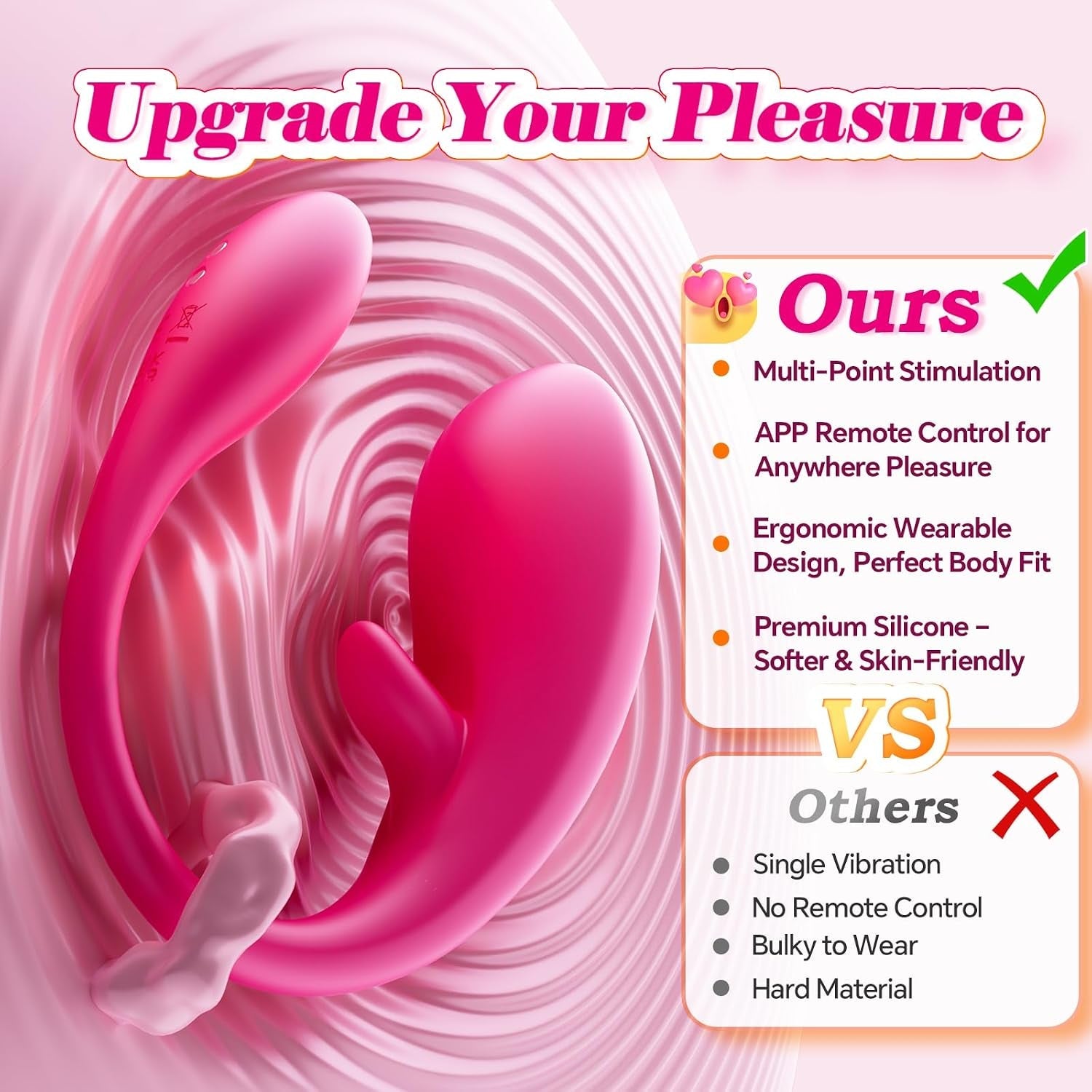 FlickWhisper App-Control Tapping Wearable Egg Vibrator - Vixen | Nova Network