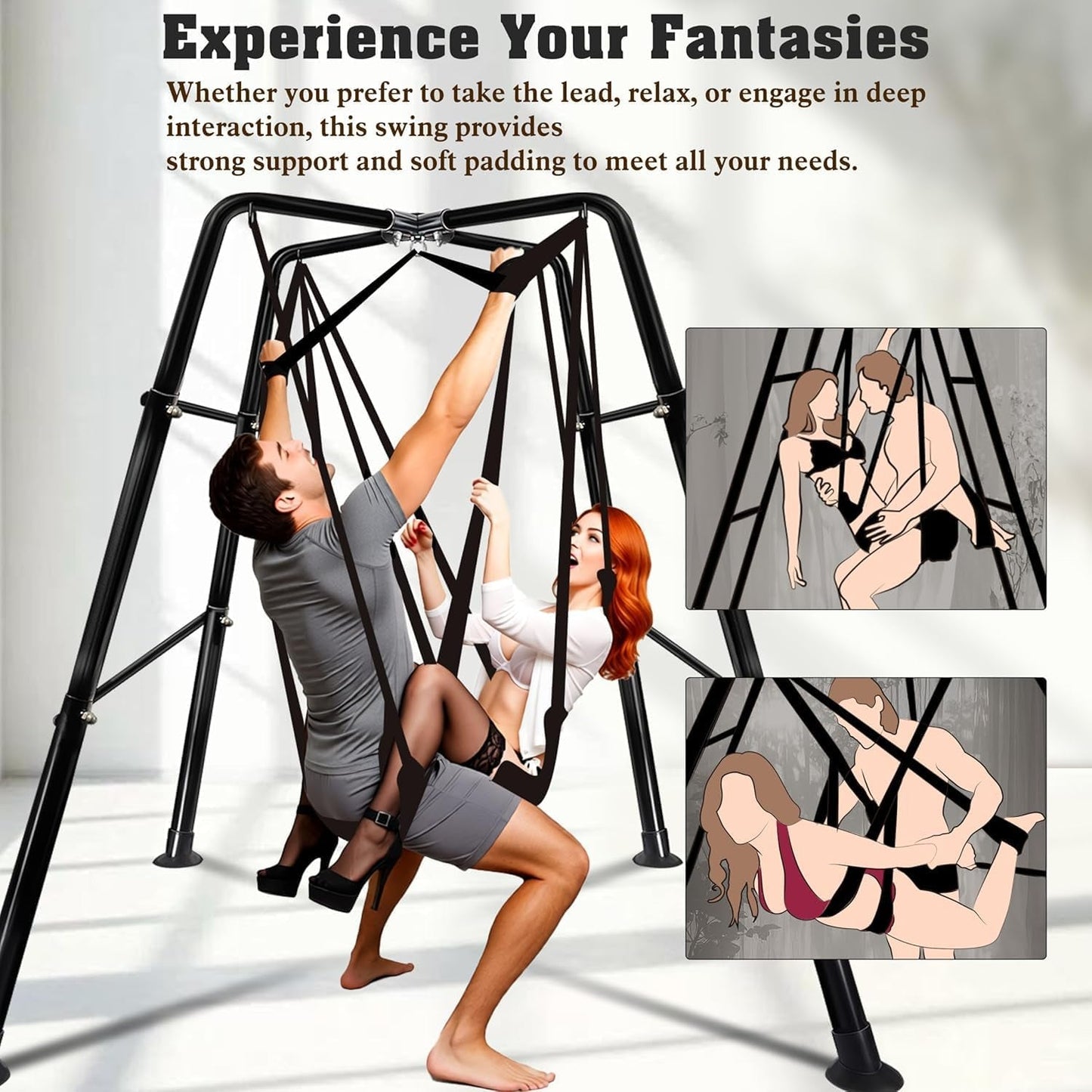FloatThrone Heavy-Duty Sex Swing Stand 1000lb Frame - Vixen | Nova Network