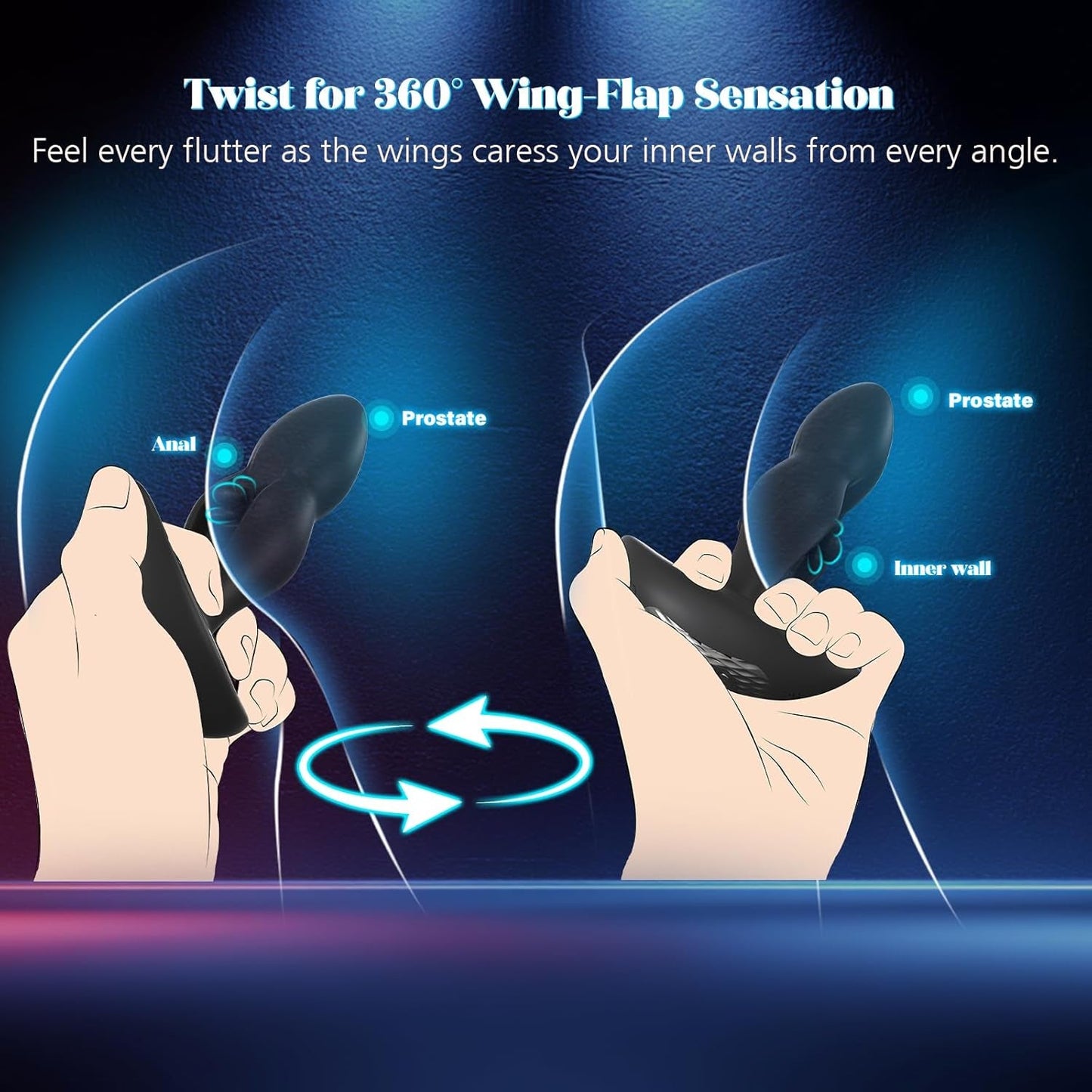 FlutterCore Flapping Prostate Massager & Anal Plug - Vixen | Nova Network