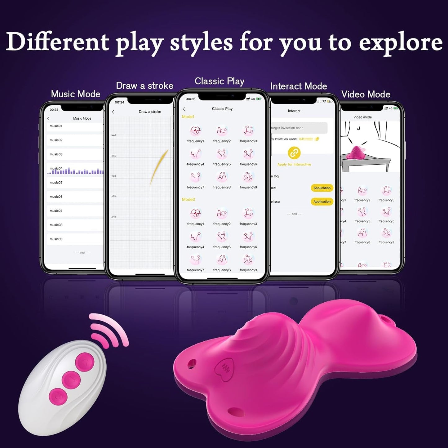 FlutterRide App Controlled Butterfly Ride - On Vibrator - Vixen | Nova Network