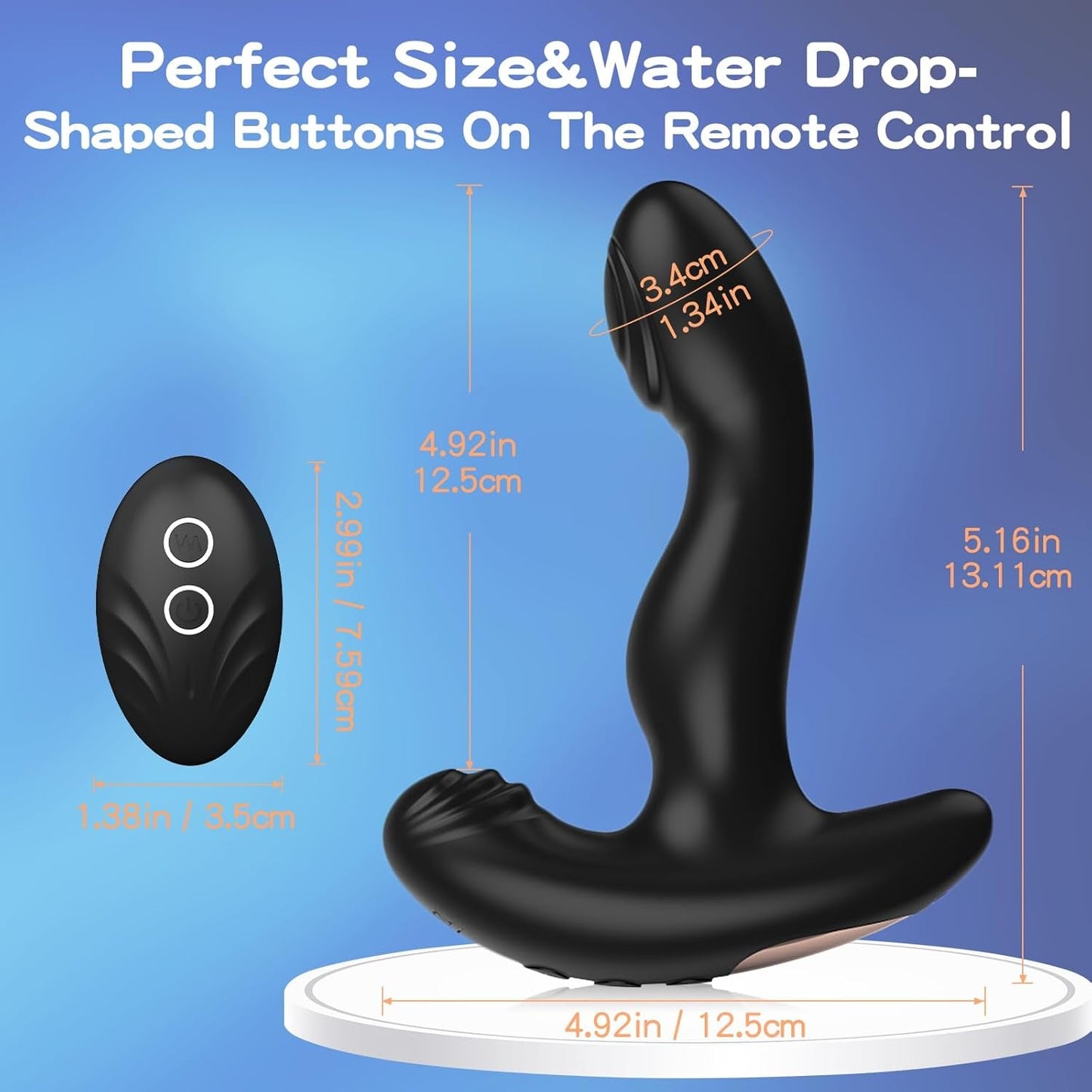 FlutterRush Remote Prostate Massager, 20 Modes - Vixen | Nova Network