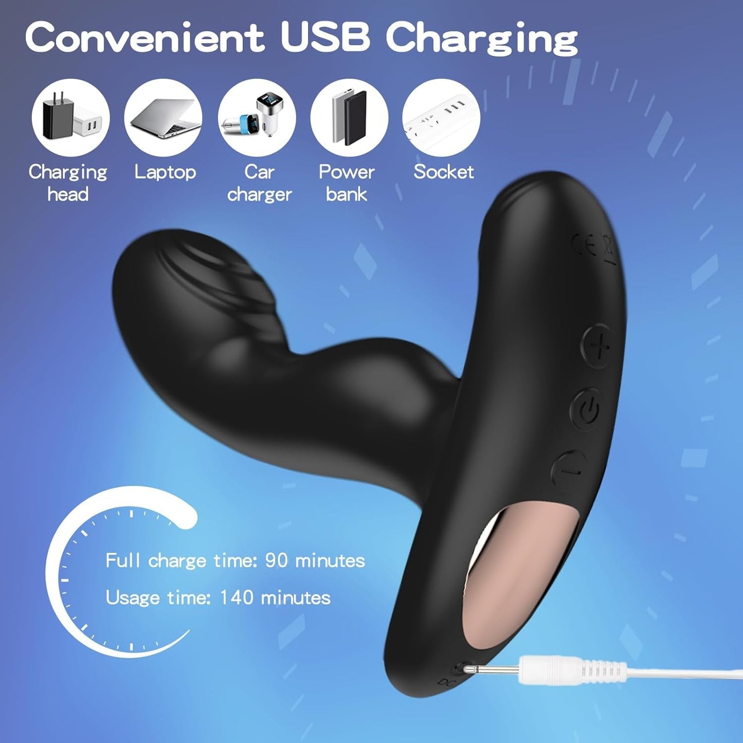 FlutterRush Remote Prostate Massager, 20 Modes - Vixen | Nova Network