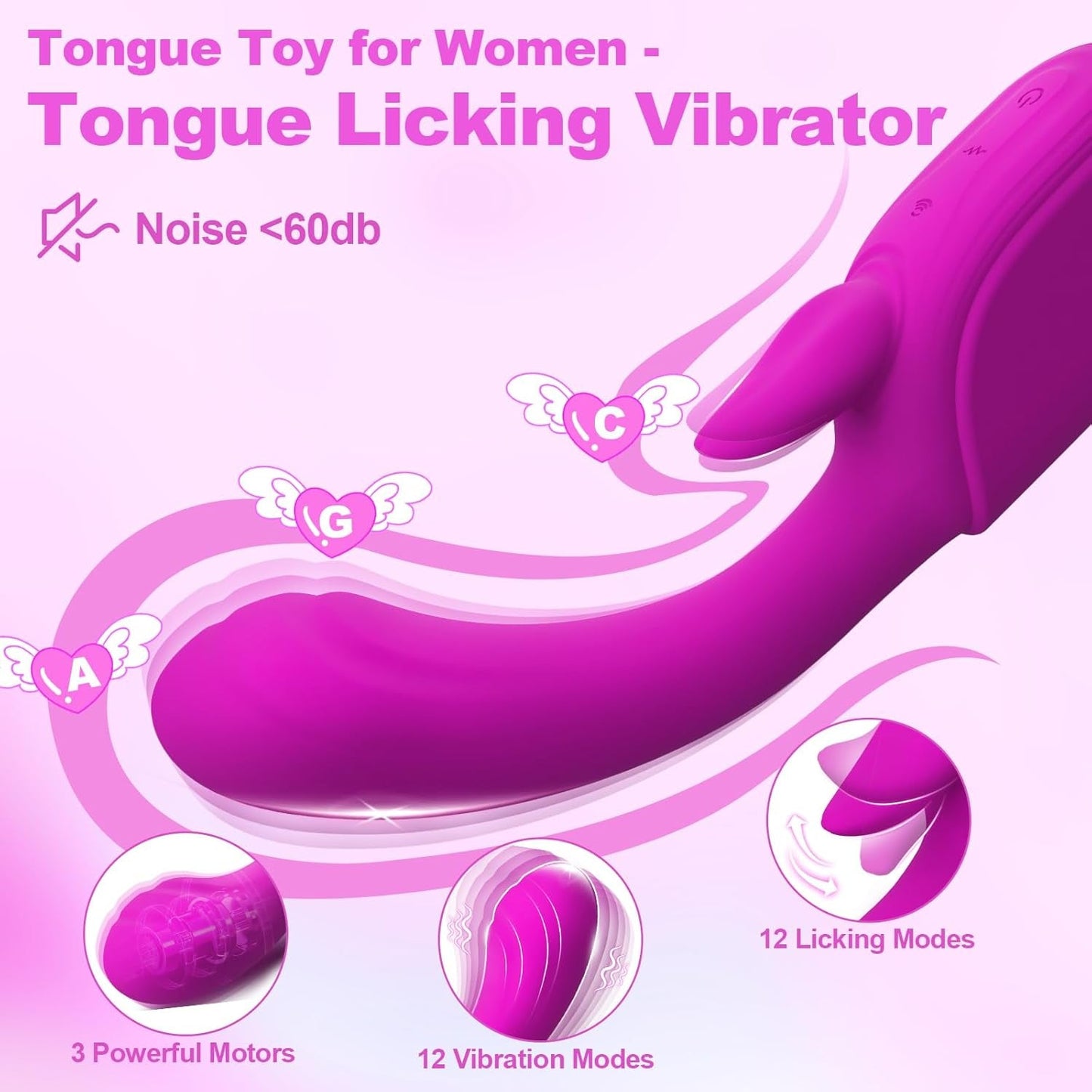 FlutterTongue Tongue Licking Rabbit Vibrator 12+12 Modes - Vixen | Nova Network