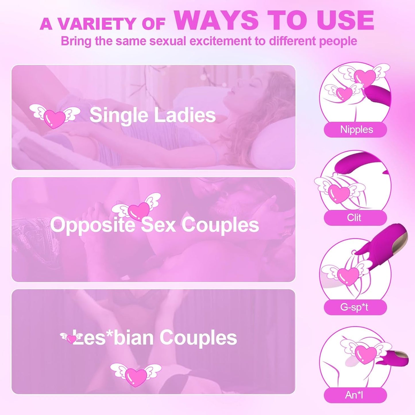 FlutterTongue Tongue Licking Rabbit Vibrator 12+12 Modes - Vixen | Nova Network