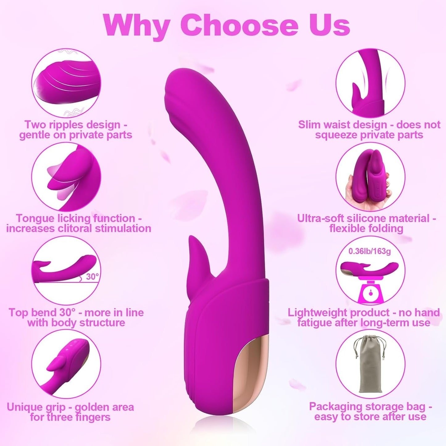 FlutterTongue Tongue Licking Rabbit Vibrator 12+12 Modes - Vixen | Nova Network