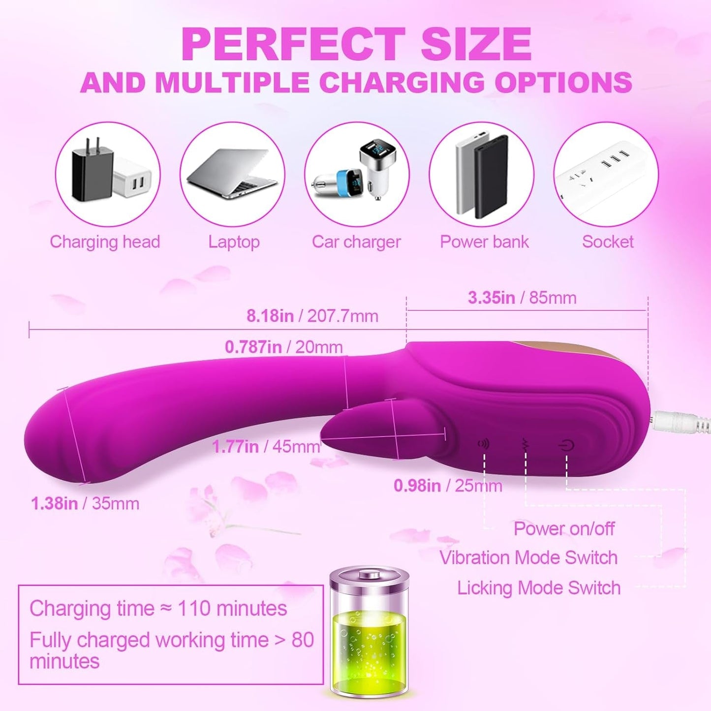 FlutterTongue Tongue Licking Rabbit Vibrator 12+12 Modes - Vixen | Nova Network