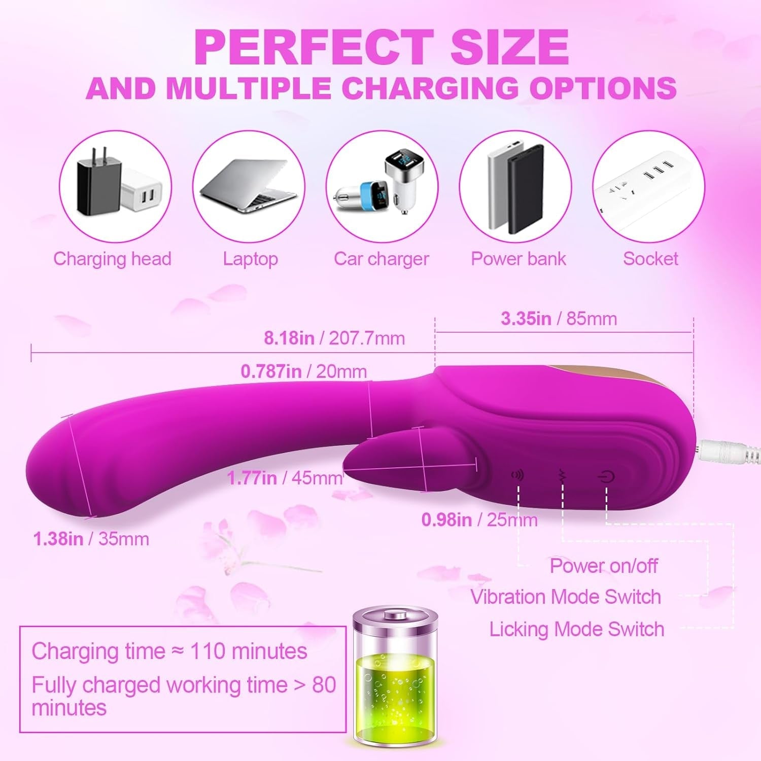 FlutterTongue Tongue Licking Rabbit Vibrator 12+12 Modes - Vixen | Nova Network