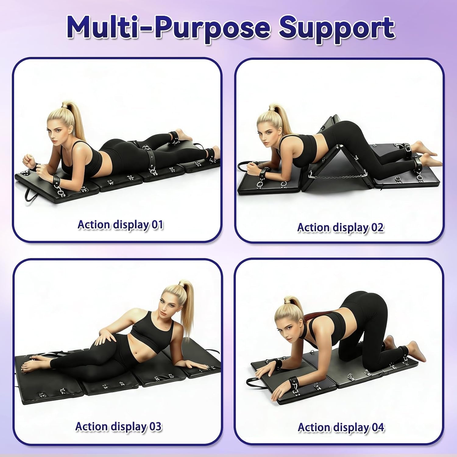 FoldPlay Portable Bondage Mat | PU Leather & Restraints - Vixen Adult Playroom