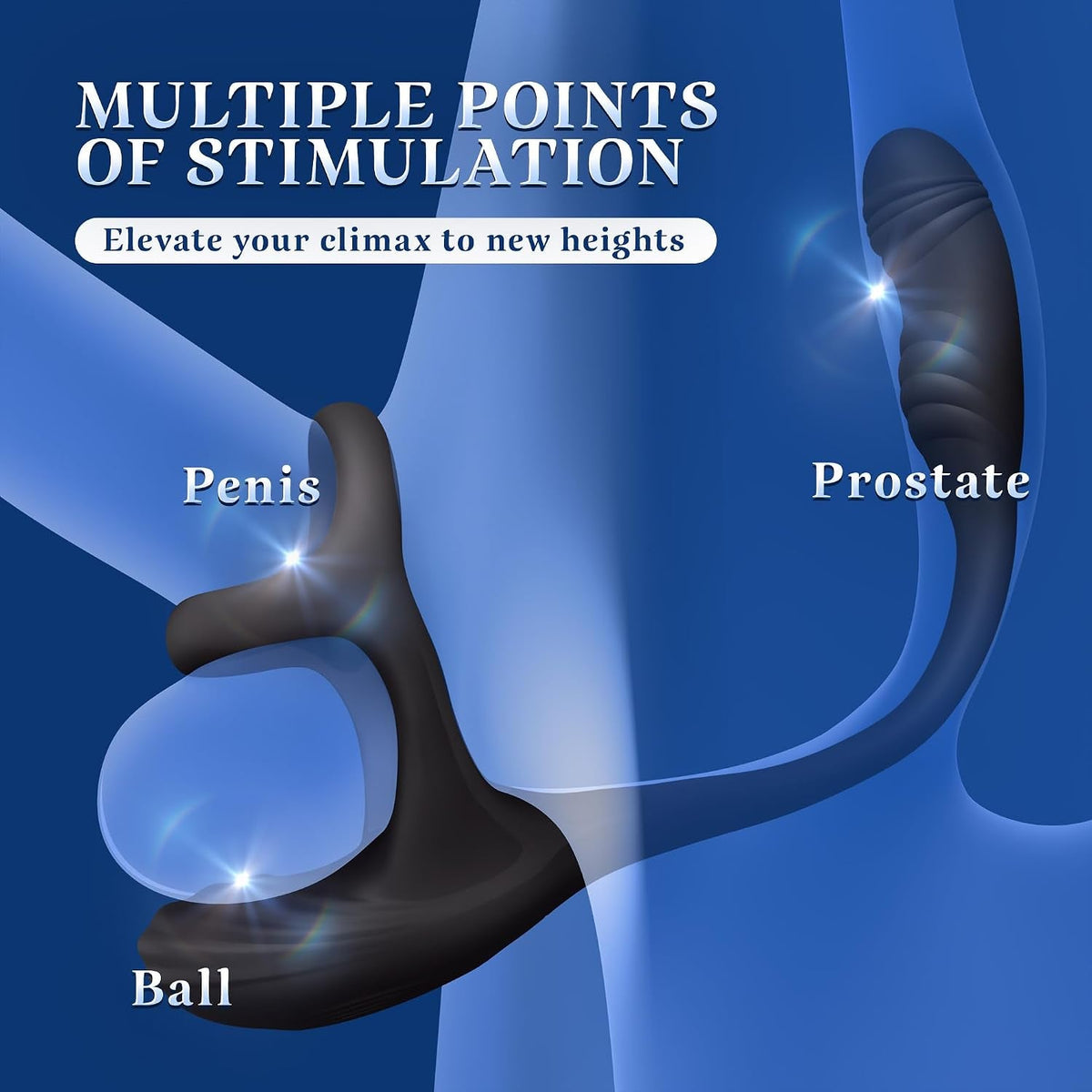 FourZone 4-in-1 Vibrating Cock Ring and Prostate Massager - Vixen Adult Playroom