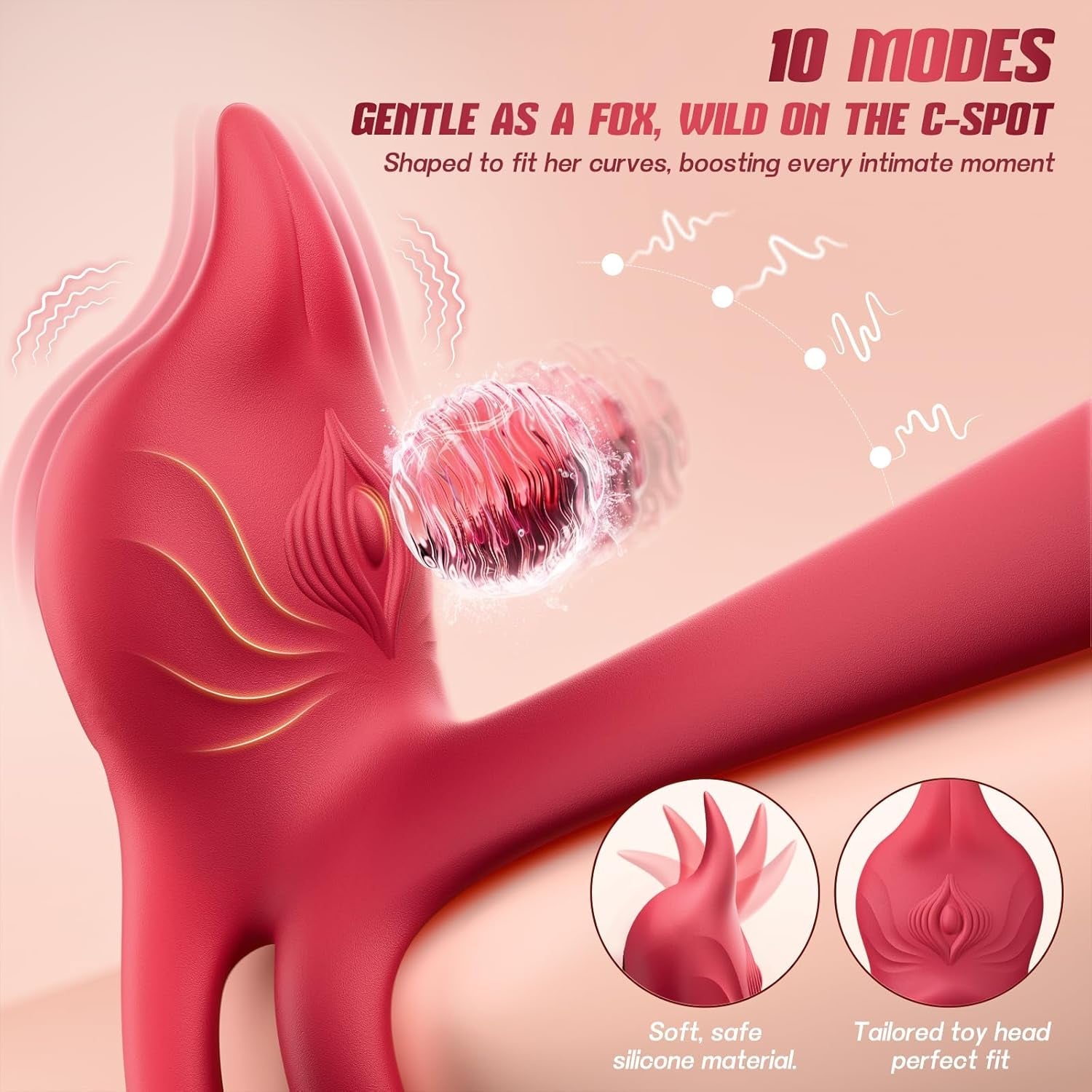 FoxBloom Vibrating Dual - Motor Cock Ring Clit Stimulator - Vixen | Nova Network