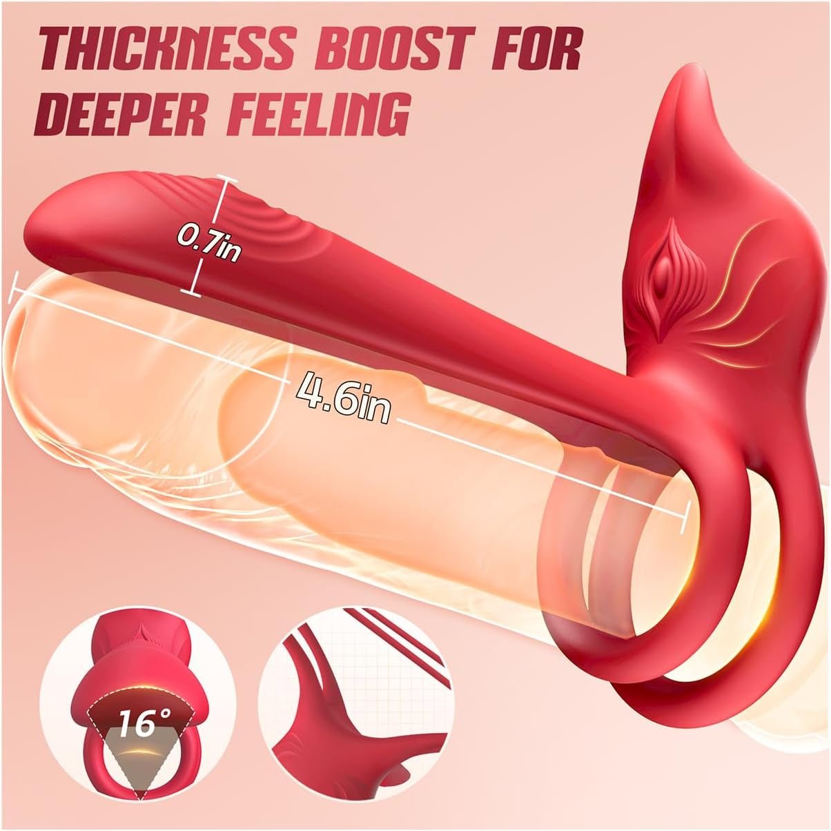 FoxBloom Vibrating Dual - Motor Cock Ring Clit Stimulator - Vixen | Nova Network